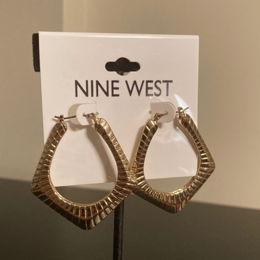 Nine West Gold Textured Earrings